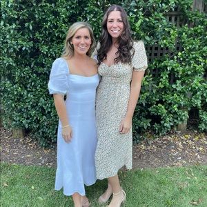 Spring flower midi dress